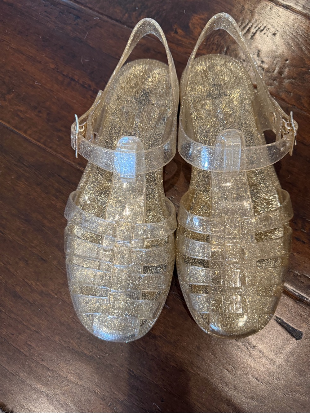 wild fable Gold Glitter Jelly Sandals